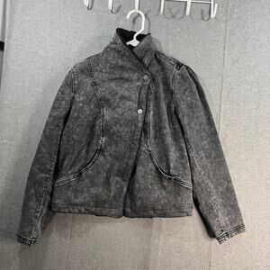 LOGO by Lori Goldstein Jeans Jacket with Sherea Sherpa Chacold Wash X-Small